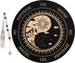 ORIGACH 7.9" Sun and Moon Pendulum Board Wooden Witchcraft Divination Board with... - Image 2