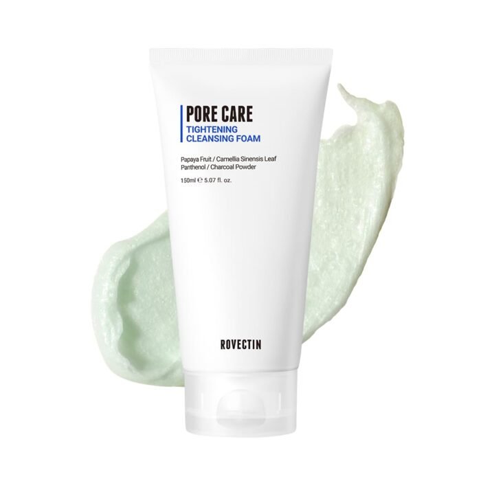 ROVECTIN Pore Tightening Cleansing Foam | Green Papaya, Glycerin, Charcoal Powde... - Image 2