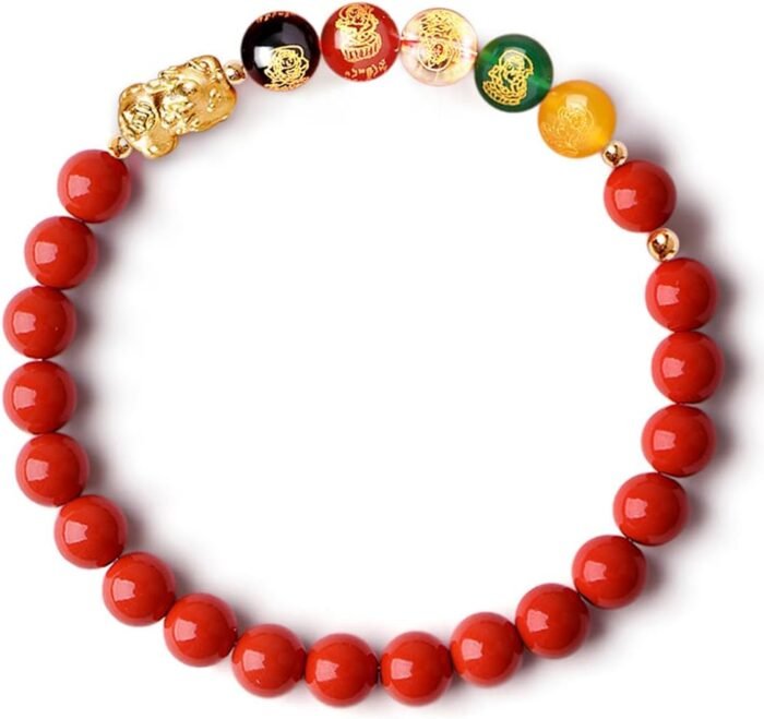 Red Chinese Feng Shui Wealth Bracelets Good Luck for Woman Protection,Cinnabar D... - Image 2