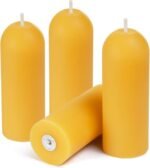 Small Pillar Candles 4-Pack - 10-Hour Long Burning 100% Natural Beeswax Candles,... - Image 2