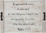 VHC Brands Matthew 28 Noodle Board Wooden Cutting Board with Scripture Religious... - Image 2