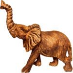 Wooden Hand-Carved African Elephant Figurine Sculpture from Kenya, 12”x 8” x 4”,... - Image 2