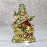 eSplanade Brass Saraswati Maa Murti Idol Statue Sculpture for Home Decor and Tem... - Image 2
