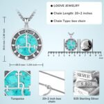 Turquoise Tree of Life Necklace for Women S925 Sterling Silver Turquoise Jewelry... - Image 5