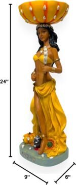 GCK 24" Orisha Oshun Statue Ochun Sculpture Santeria Yoruba African Goddess Sant... - Image 4