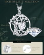 FANCIME Tree of life Birthstone necklace Sterling Silver Pendant Birthstone Neck... - Image 5