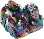 SUNYIK Rainbow Aura Titanium Coated Crystal Cluster,Quartz Drusy Geode Gemstone ... - Image 4