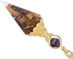 Nupuyai Orgone Crystal Pendulum for Reiki Dowsing Divination, Gold Plated Hand C... - Image 3