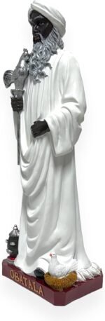 24" Orisha Obatala Statue Sculpture Yoruba Santeria African God Powerful Man Sev... - Image 3
