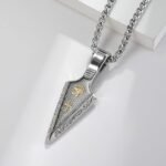 Eye of Horus Arrowhead Necklace Egyptian Protection Ankh Cross Amulet Pendant on... - Image 6
