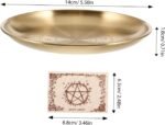 Zerodeko Altar Bowl Candle Holder Ritual Plate for Wiccan Altar Table Dowsing Di... - Image 3
