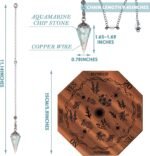 2 Pieces Pendulum Board Dowsing Divination Wooden Pendulum Board Set with Crysta... - Image 3