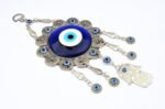 Blue Evil Eye with Hamsa Hand Protection Wall Hanging Ornament Decor Sunflower D... - Image 3