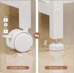 Printer Stand with Storage, Small Rolling Printer Table for Home Office, 3-Tier ... - Image 8