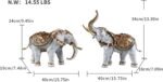 Brass Elephant Statues for Home Decor – Trunk Up & Down Figurines for Wealth, Ha... - Image 3