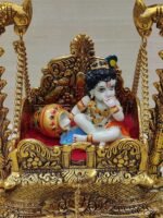 LAXMI Craft Lord Krishna Jhula Singhasan Indian Traditional Handicraft Antique L... - Image 4