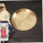 Altar Ritual Plate Candle Holder Divination Tool Tarot Game Prop Stainless Steel... - Image 5