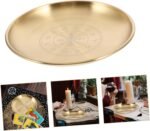 Altar Ritual Plate Candle Holder Divination Tool Tarot Game Prop Stainless Steel... - Image 10
