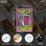 Tarot Cards Neon Sign, Pink LED Light for Room Wall Decor, Dimmable Switch, Acry... - Image 3