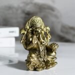 Ganesha Statue Hindu God Resin Figurine - Hand Painted Indian Elephant Deity Scu... - Image 6