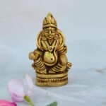 Brass Kuber Statue, God of Wealth Figurine, Diwali Gift, Worship Decor, 2.75 inc... - Image 9