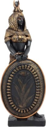 Ebros Egyptian Theme Isis Holding Shield Goddess of Magic and Nature Black and G... - Image 3