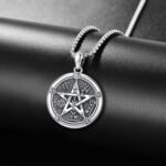 Odinstone Nudo De Bruja Plata 925 Tetragramaton Amuleto Witches Knot Necklace Te... - Image 4