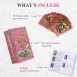 78 Pink Tarot Cards with Guide Book,Gold Foil Rider Waite Tarot Deck PVC for Beg... - Image 6