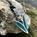 Magic Human Wolf Arrowhead Necklace - Gold Tone Wolf Protection Necklace - Stain... - Image 4