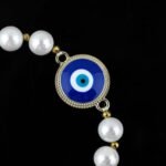 YASHEE Evil Eye With Freshwater Pearl Beaded Crystals Bracelet, Amulet Protectio... - Image 5