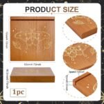 PH PandaHall Wooden Tarot Card Holder Card Display Stand Butterfly Pattern Tarot... - Image 3