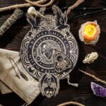 Large Wood Spirit Board with Planchette Mystical Dowsing Message Telling Tool fo... - Image 5