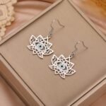 Dreamtimes Evil Eye Earrings for Women Evil Eye Lotus Protection Pendant Earring... - Image 7