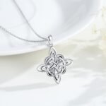 JUSTKIDSTOY Witch Necklace for Women 925 Sterling Silver Witches Knot/Pentagram ... - Image 3