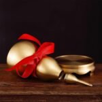 Feng Shui Wu Lou Brass Golden Gourd with Holder and Red Luck Strip for Home Deco... - Image 3