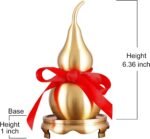 Feng Shui Wu Lou Brass Golden Gourd with Holder and Red Luck Strip for Home Deco... - Image 4