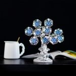 Evil Eye Flowers Lucky Tree with Silver Ganesha Hindu Elephant God Statue Home O... - Image 6