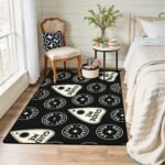 Ouija Board Creepy Seamless Spiritual Board Happy Halloween Area Rug Outdoor Pat... - Image 8