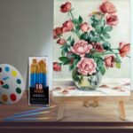 AROIC 96 PCS Painting Supplies Set with Easels, 8 PCS Wood Easels, 8 Packs of 80... - Image 7