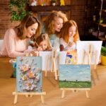 AROIC 96 PCS Painting Supplies Set with Easels, 8 PCS Wood Easels, 8 Packs of 80... - Image 8