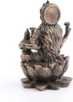 Veronese Design 3.3" Hindu God Lakshmi Sitting On Lotus Resin Figurine Bronze Fi... - Image 6