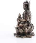 Veronese Design 3.3" Hindu God Lakshmi Sitting On Lotus Resin Figurine Bronze Fi... - Image 7
