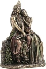 Veronese Design 6 3/4" Tall Radha Leaning On Krisna Cold Cast Bronzed Resin Scul... - Image 3