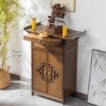 Personal Shrine Altar Table with Storage Drawers, Meditation Cabinet with Pull-O... - Image 3