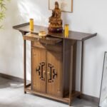 Personal Shrine Altar Table with Storage Drawers, Meditation Cabinet with Pull-O... - Image 8