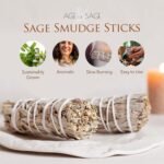White Sage Smudge Sticks 4" Long - Burning Sage Bundle for Cleansing House, 3pk - Image 4