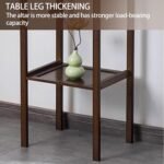 Bamboo Shrine Altar Table with Pull Out Board, Meditation Table with Storage, Pr... - Image 7