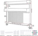 Clamp On Desk Organizer Shelf, White Desk Extender Pegboard Workstation,Computer... - Image 4