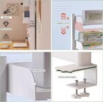 Clamp On Desk Organizer Shelf, White Desk Extender Pegboard Workstation,Computer... - Image 6