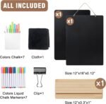 SELEAD Chalk Board Sign Board - 2 Pack 12x16 Inch Decorative Chalkboard with Woo... - Image 8